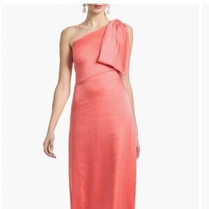 Sachin & Babi Chelsea One-Shoulder Gown in Coral